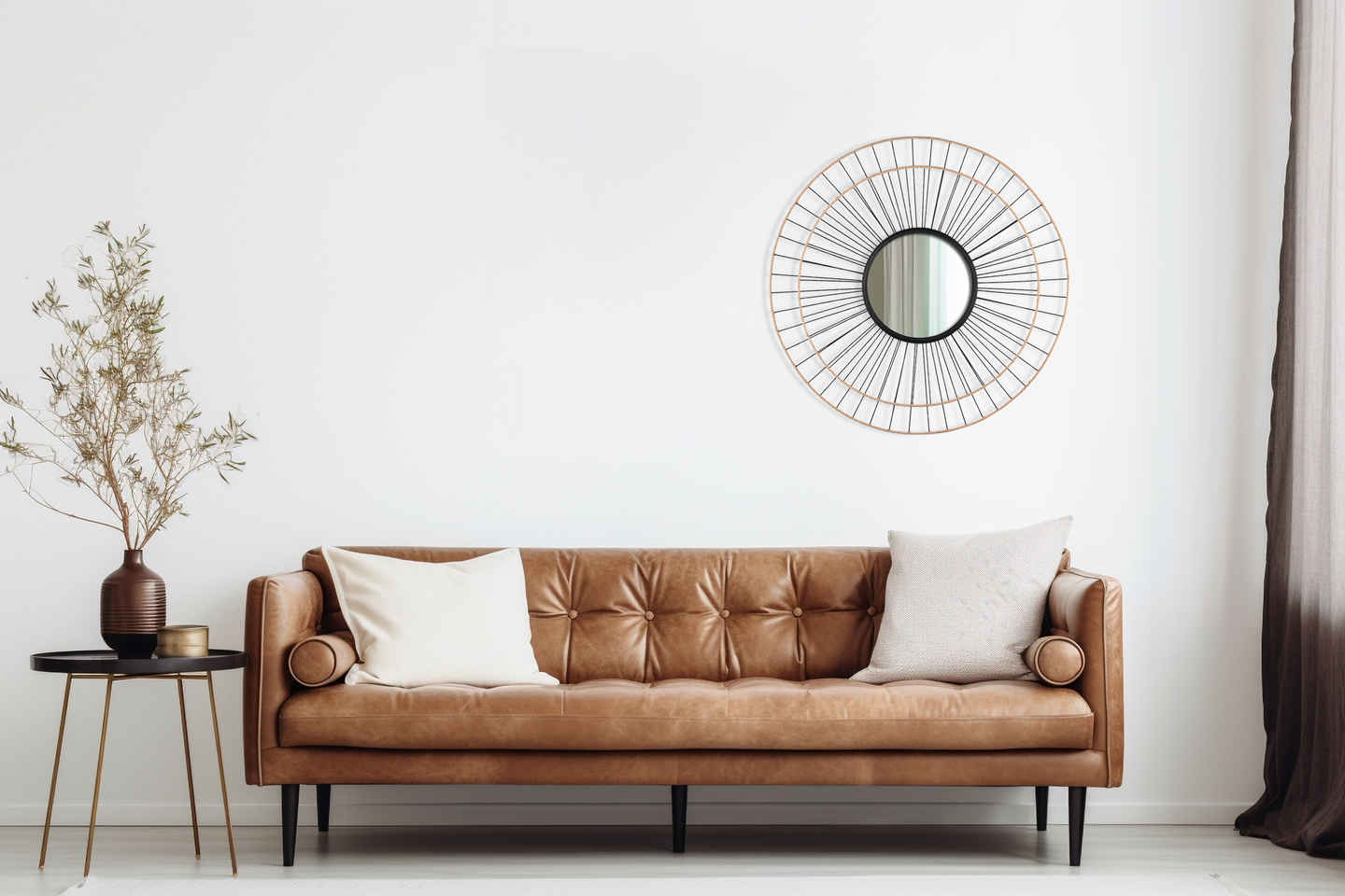 Peili M&M Kerstin 80cm rottinki/musta