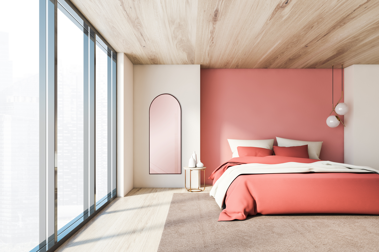 Peili M&M Julia 70x170cm musta kaarevalla yläosalla