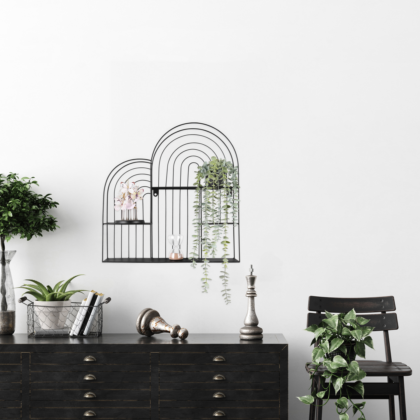 Seinähylly M&M Ivy musta