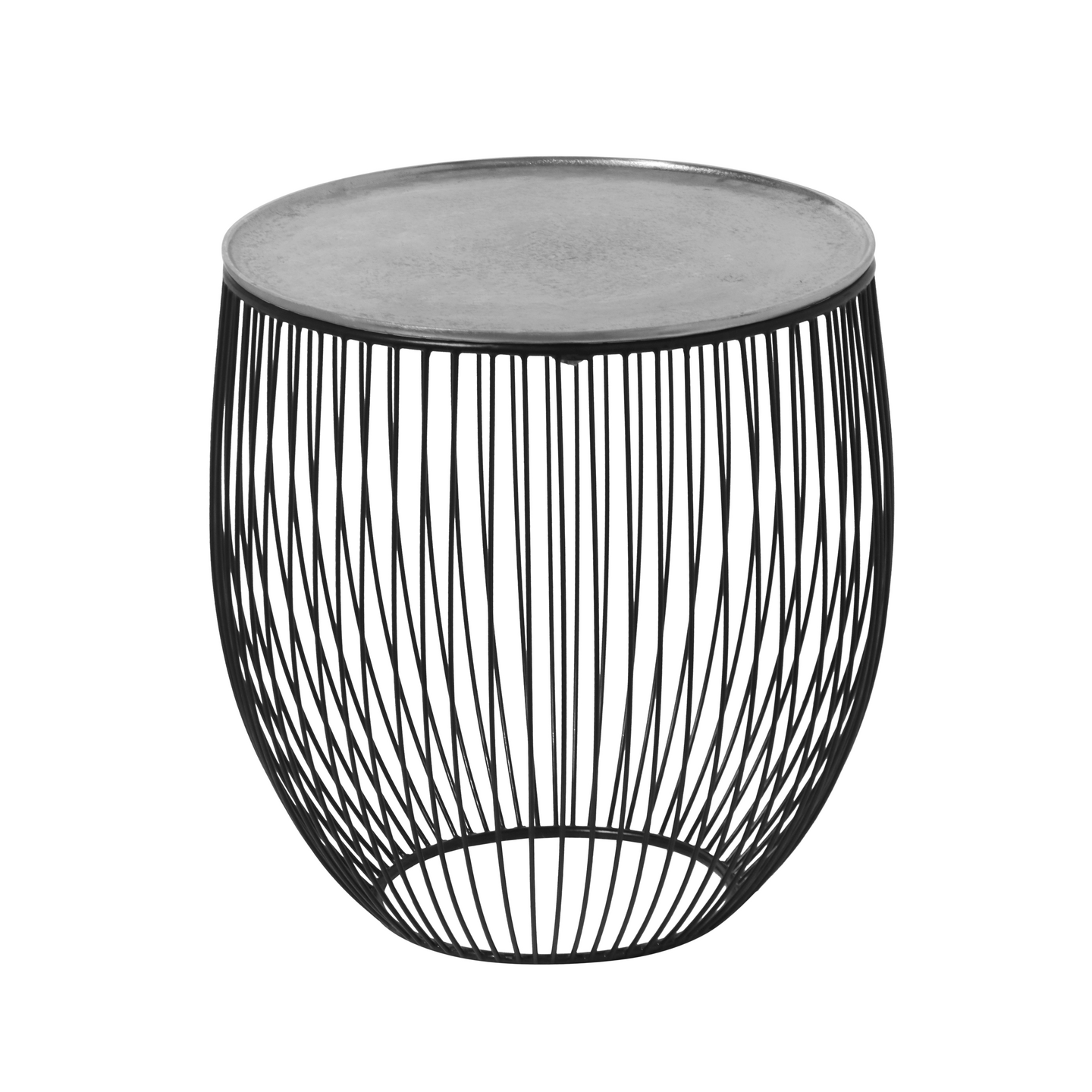 Sivupöytä M&M Rinara 43x42cm hopea/musta