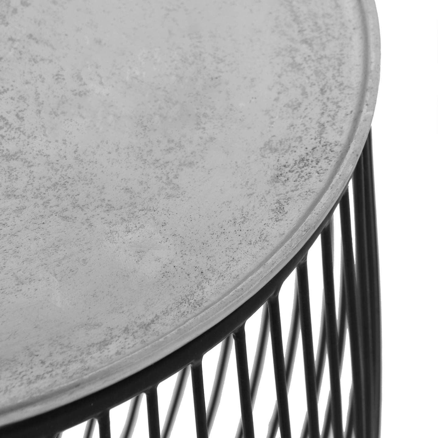 Sivupöytä M&M Rinara 43x42cm hopea/musta