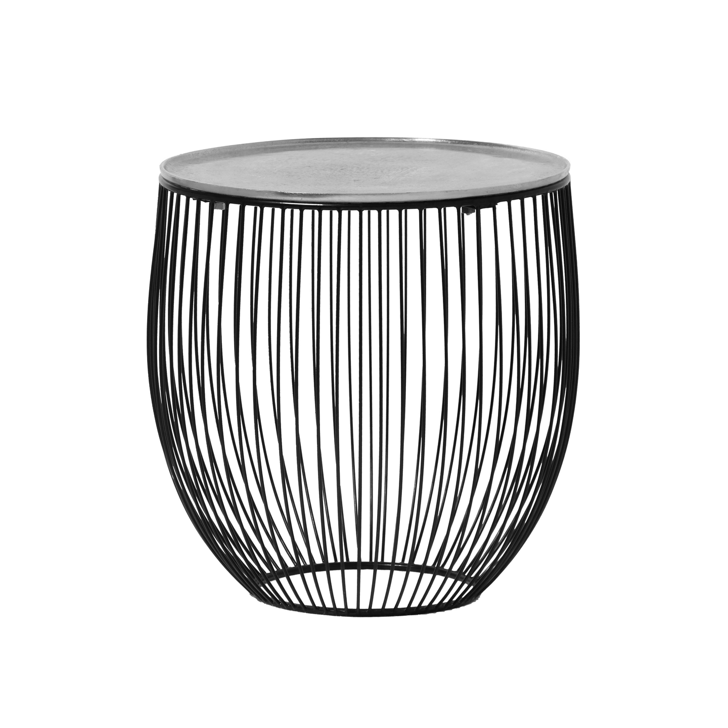 Sivupöytä M&M Rinara 43x42cm hopea/musta