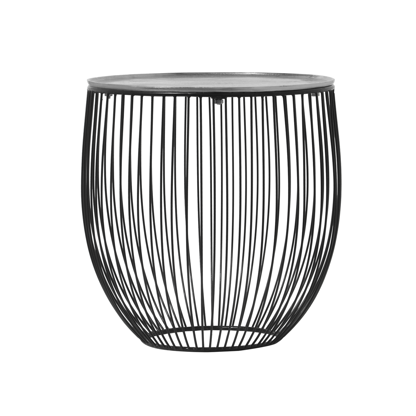 Sivupöytä M&M Rinara 43x42cm hopea/musta