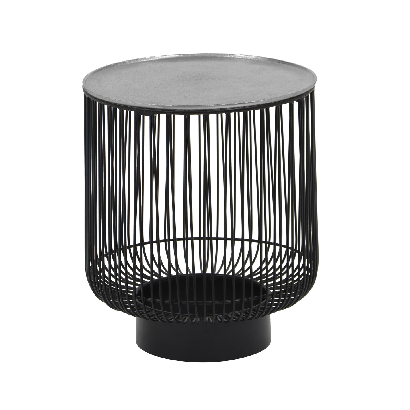 Sivupöytä M&M Rinara 41x46cm hopea/musta