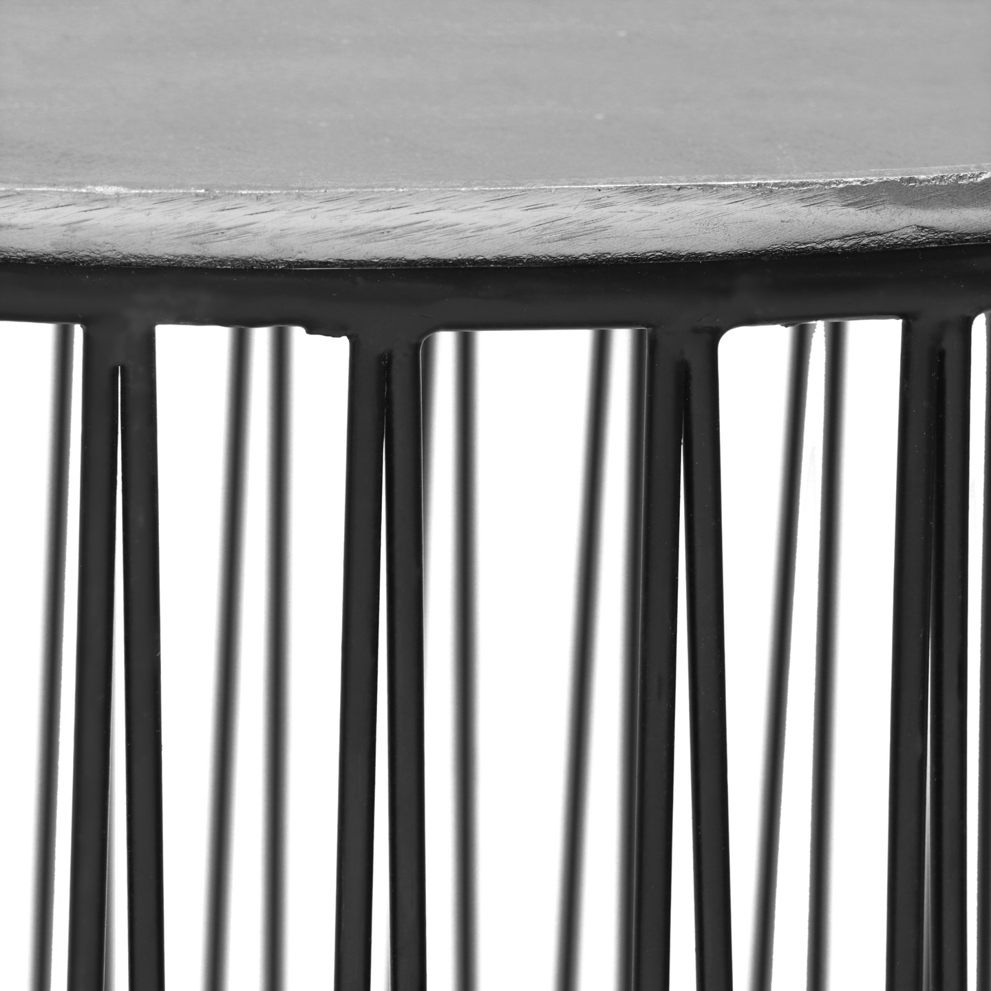 Sivupöytä M&M Rinara 41x46cm hopea/musta