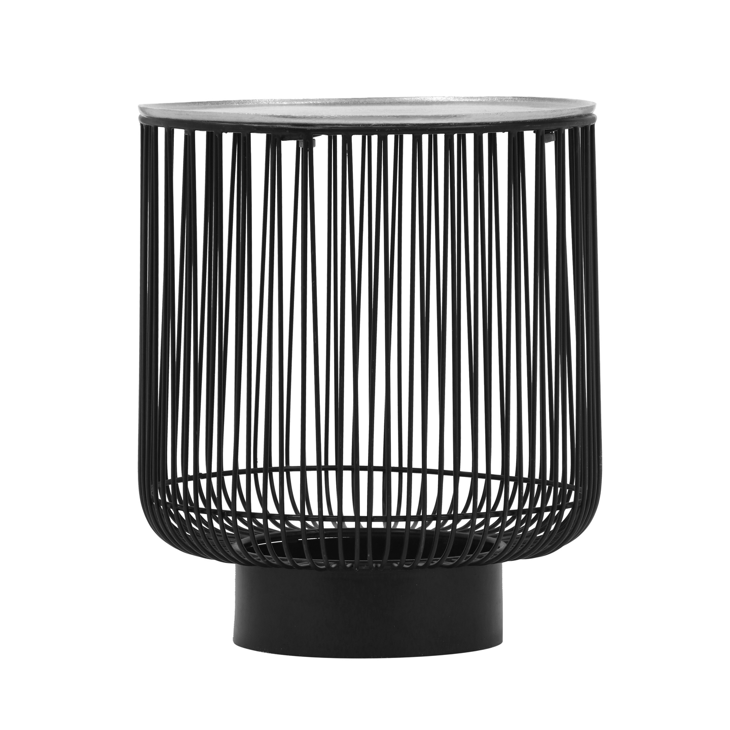 Sivupöytä M&M Rinara 41x46cm hopea/musta