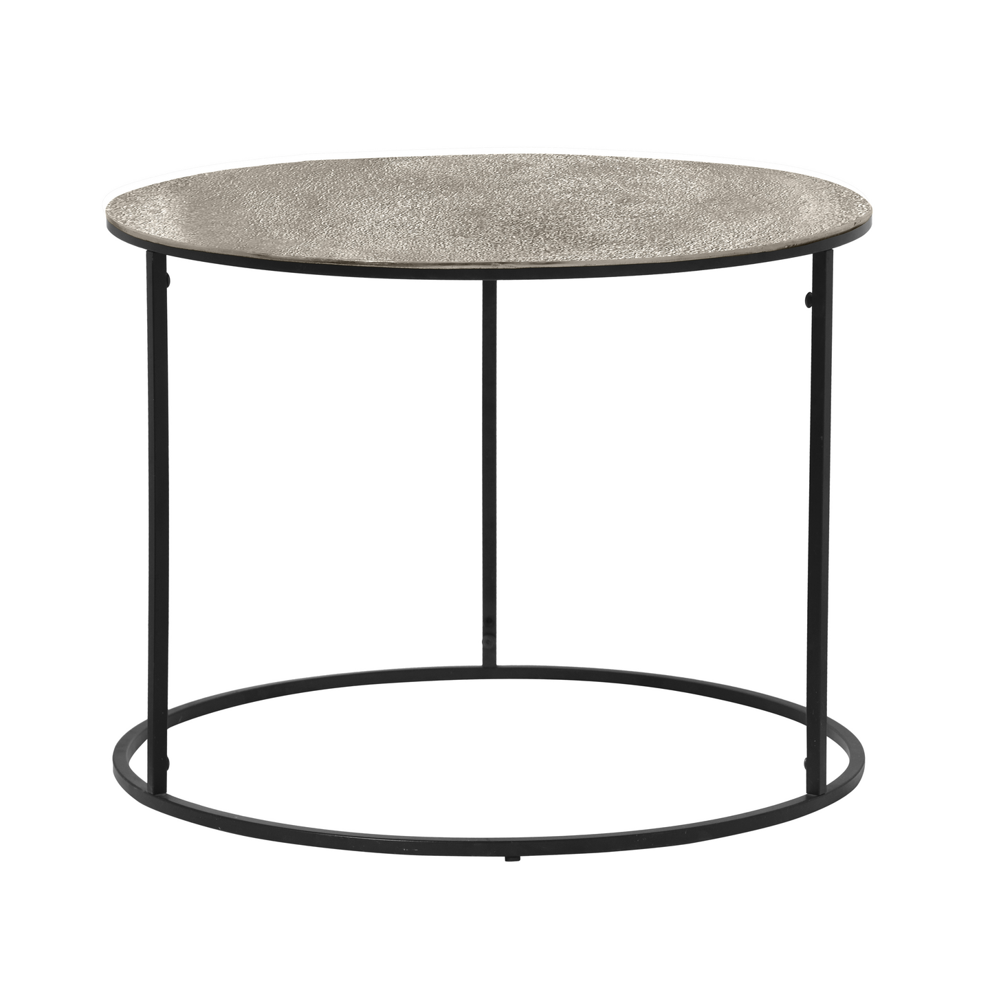 Sivupöytä M&M Padma 60x46cm hopea/musta