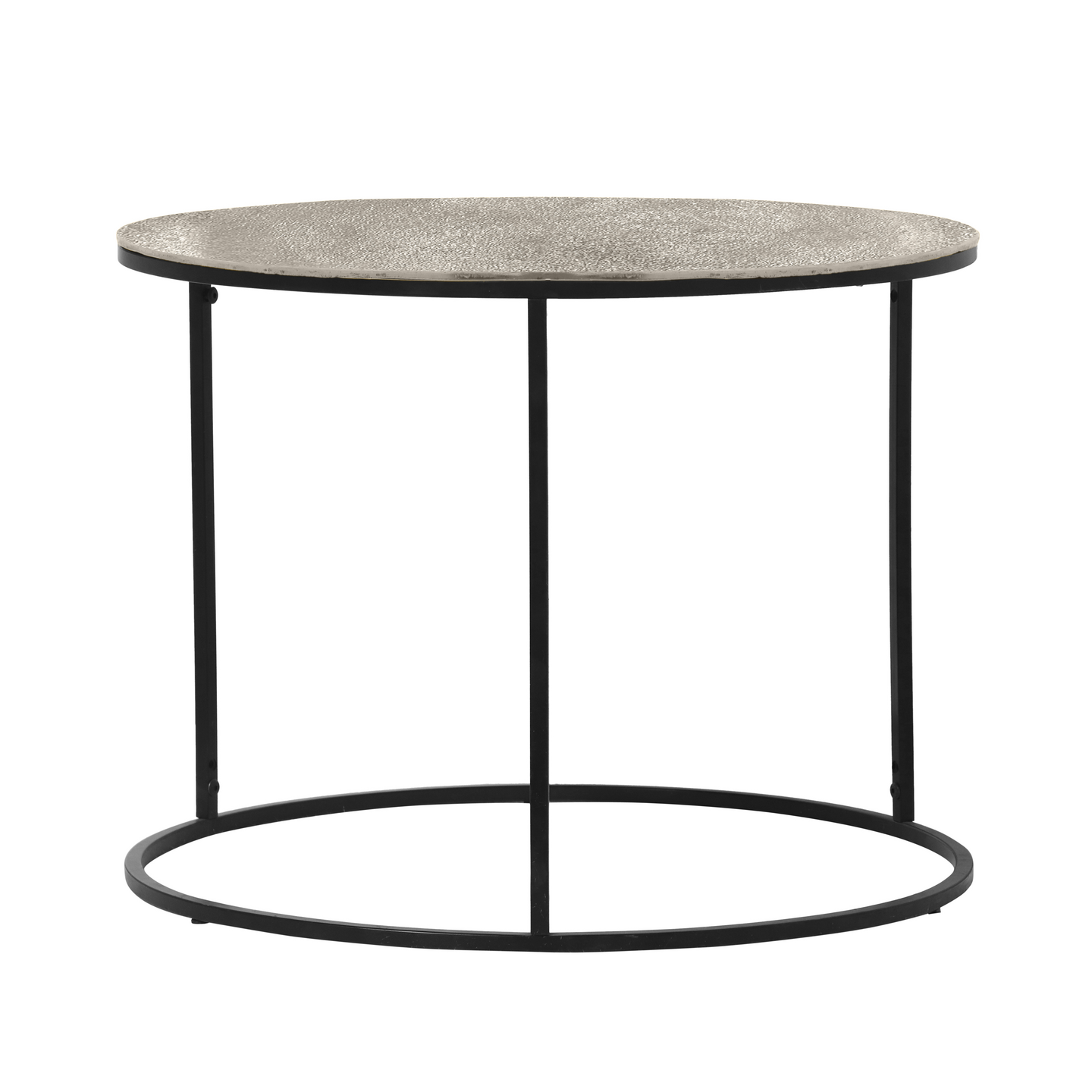 Sivupöytä M&M Padma 60x46cm hopea/musta