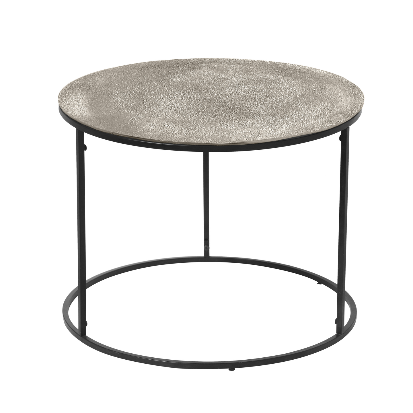 Sivupöytä M&M Padma 60x46cm hopea/musta