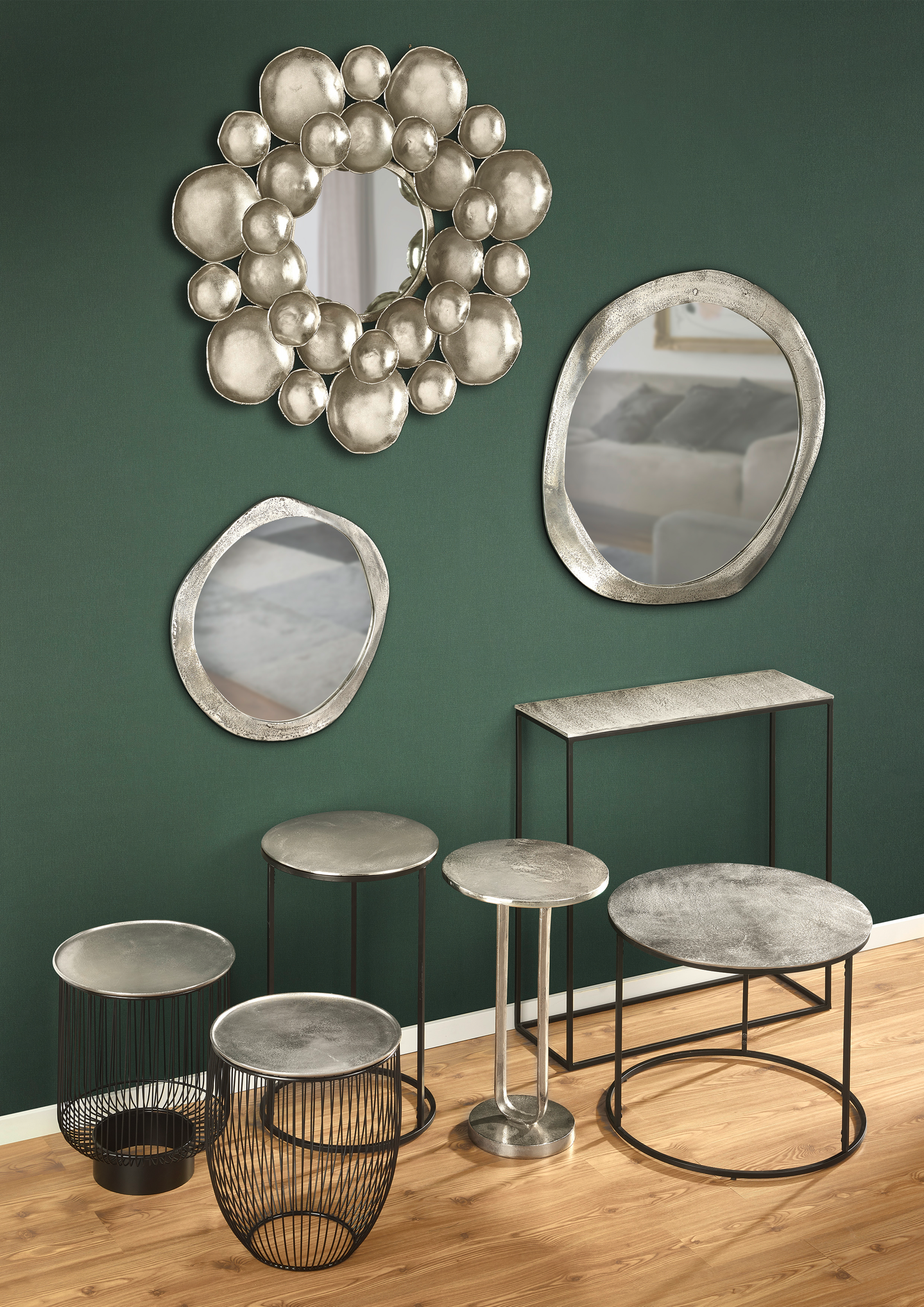 Sivupöytä M&M Tara hopea