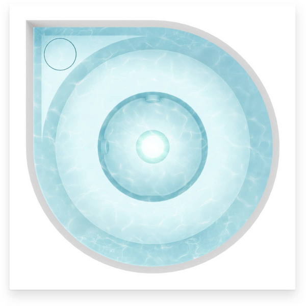 Ulkoporeallas Drop Lampi valkoinen