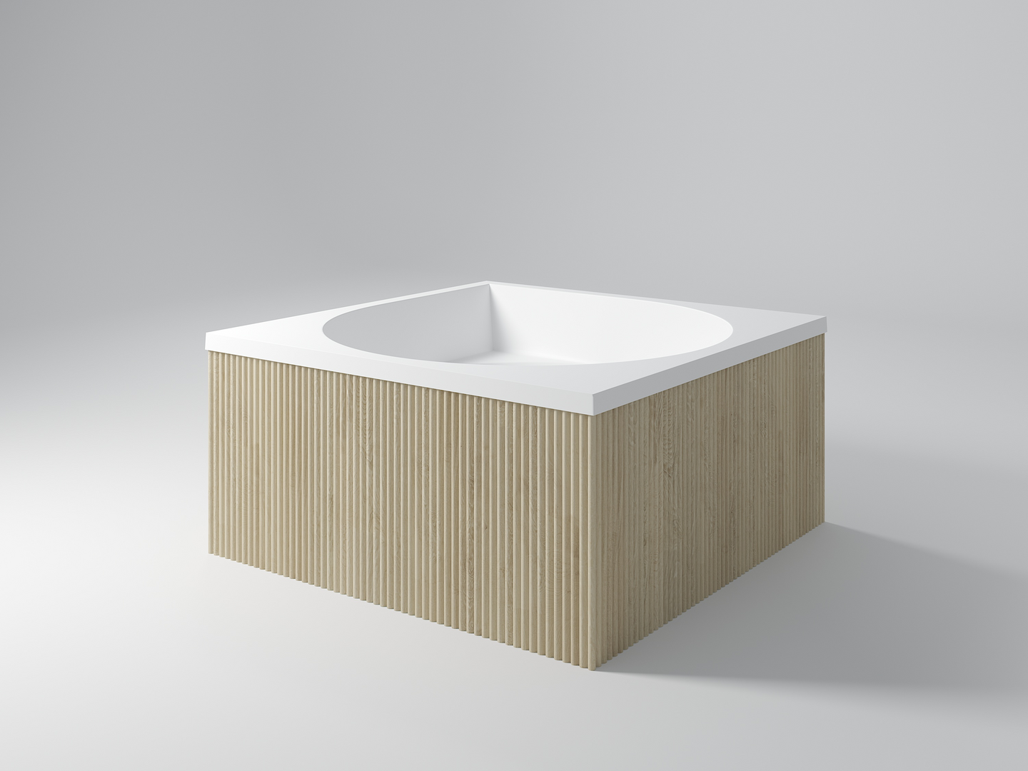 Ulkoporealtaan verhoilu Drop Design Accoya 220x220 cm