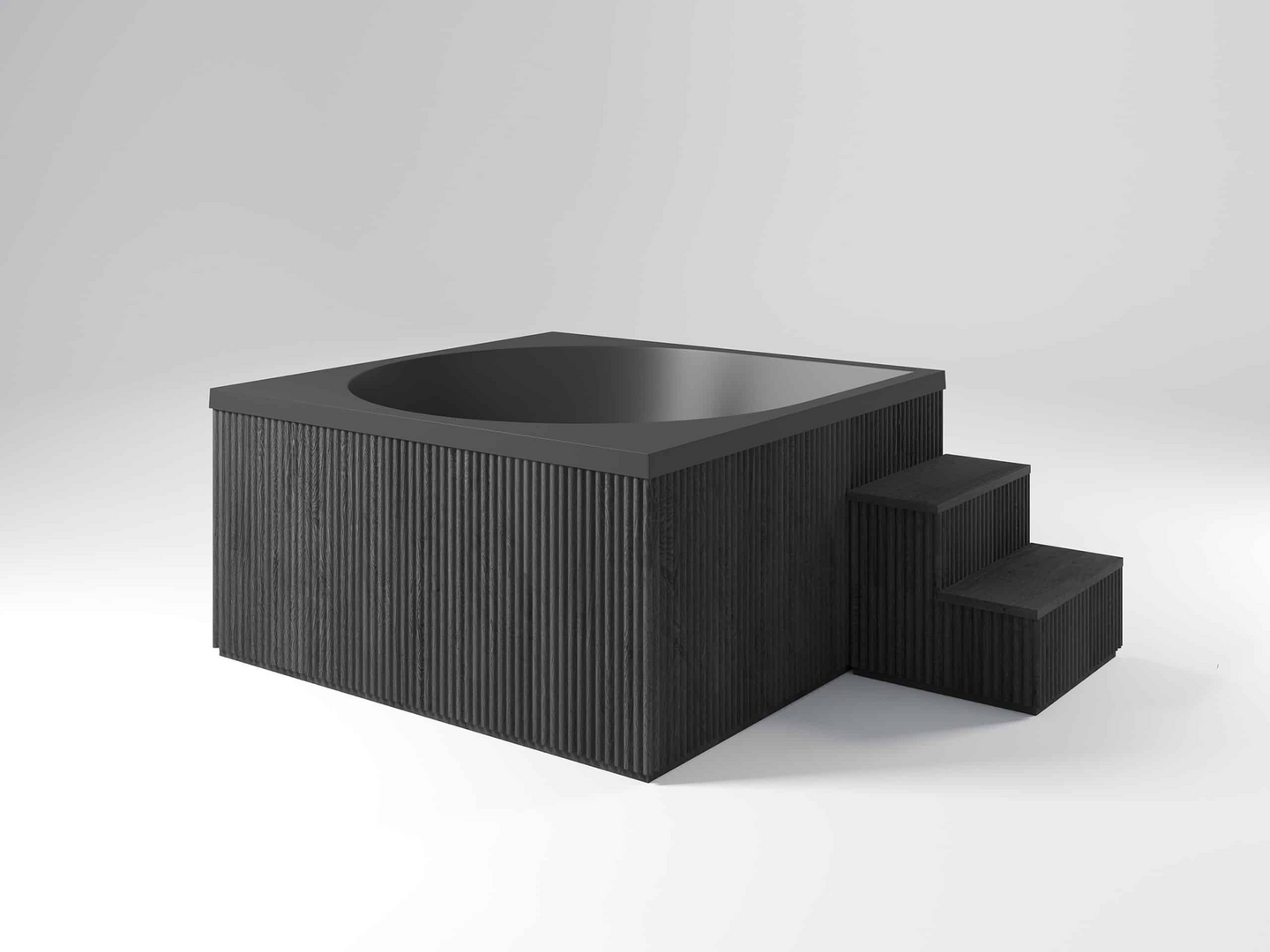 Ulkoporealtaan portaat Drop Timber Black