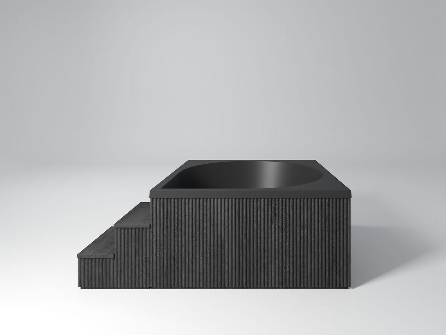 Ulkoporealtaan portaat Drop Timber Black