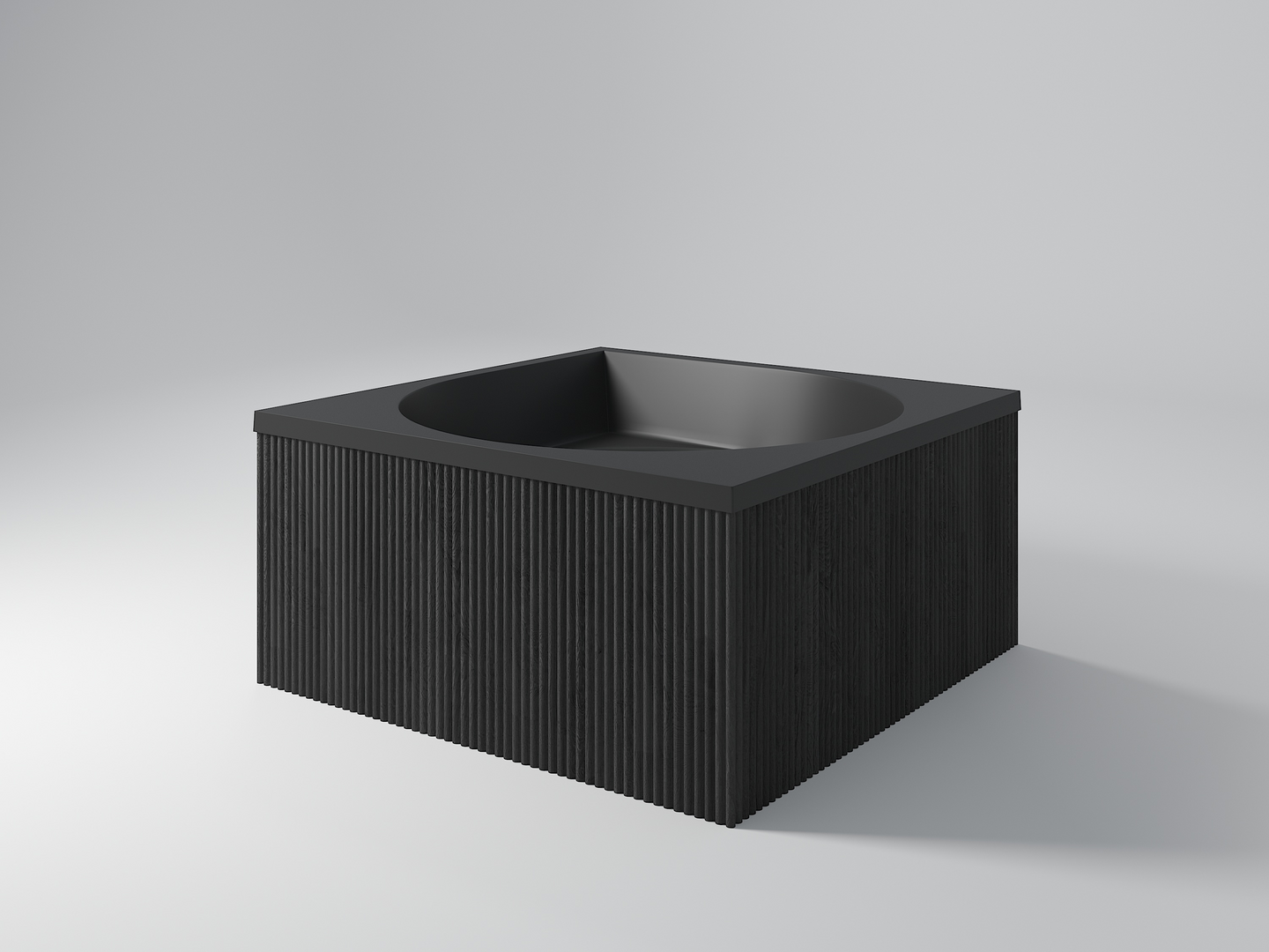 Ulkoporealtaan verhoilu Drop Timber Black 190x190 cm