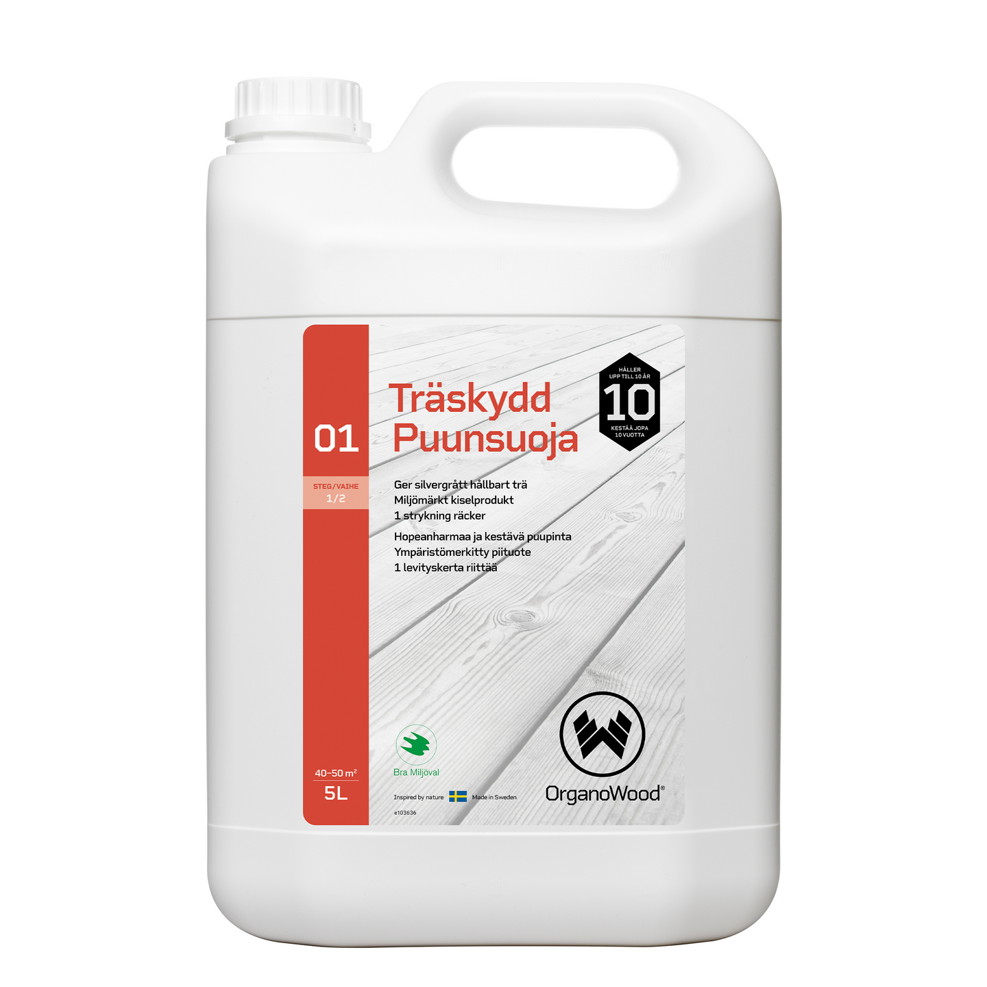 Puunsuoja 01 Organowood 1/2 5l harmaannuttaja