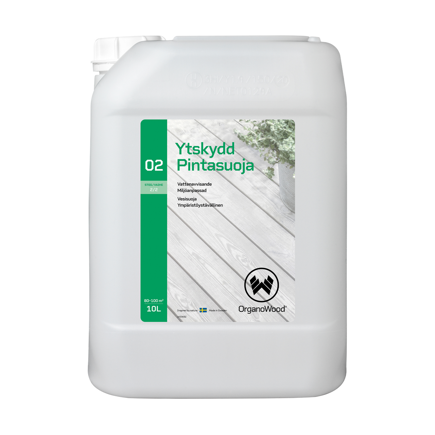 Pintasuoja 02 Organowood 2/2 10l vesi-/likasuoja