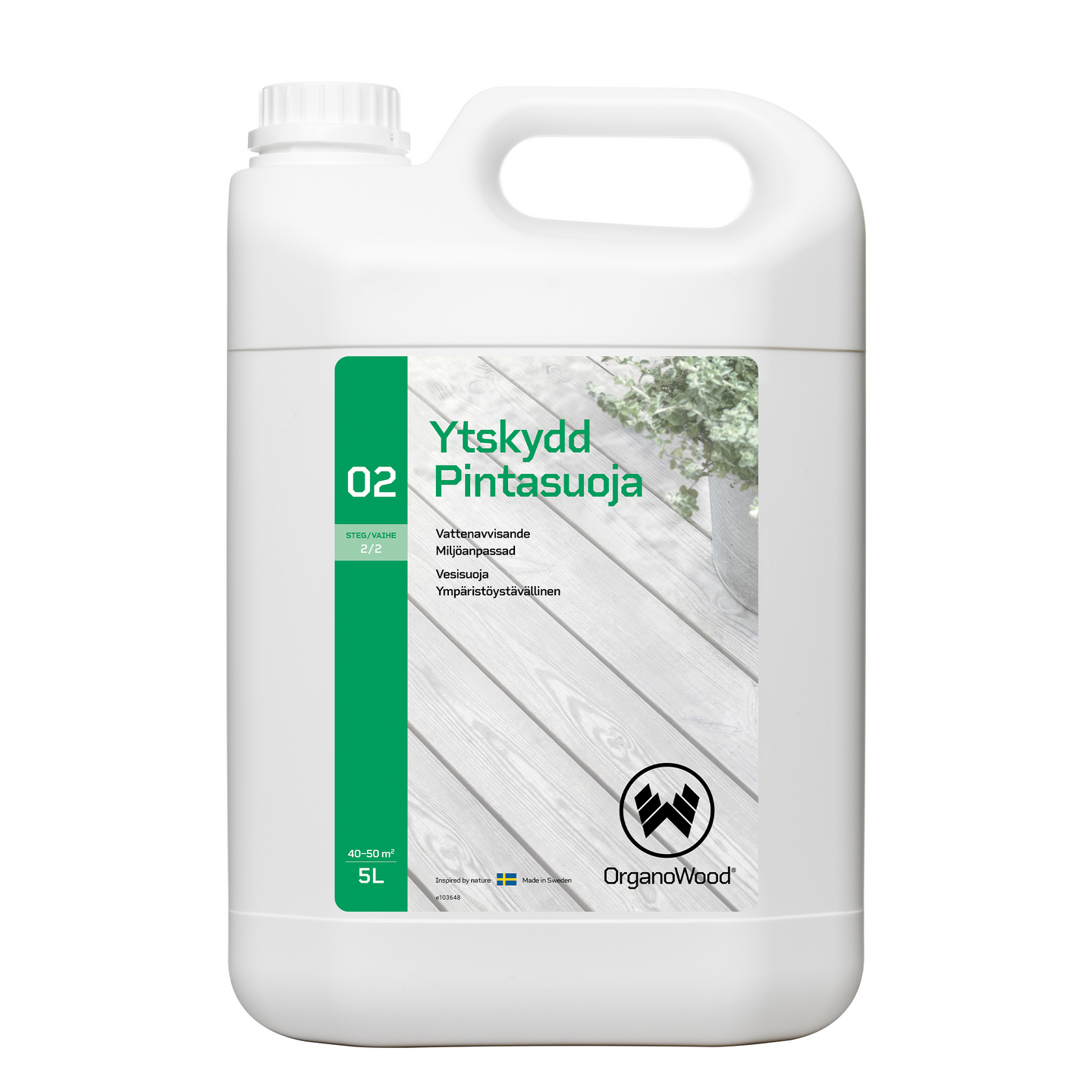 Pintasuoja 02 Organowood 2/2 5l vesisuoja