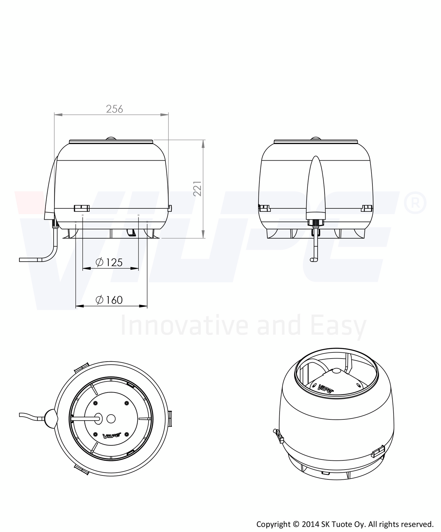 Huippuimuri Vilpe Eco 110s Musta