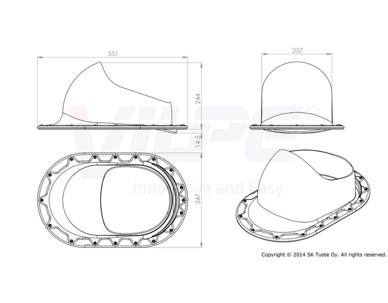 Kattolevy Vilpe XL Classic Antrasiitti