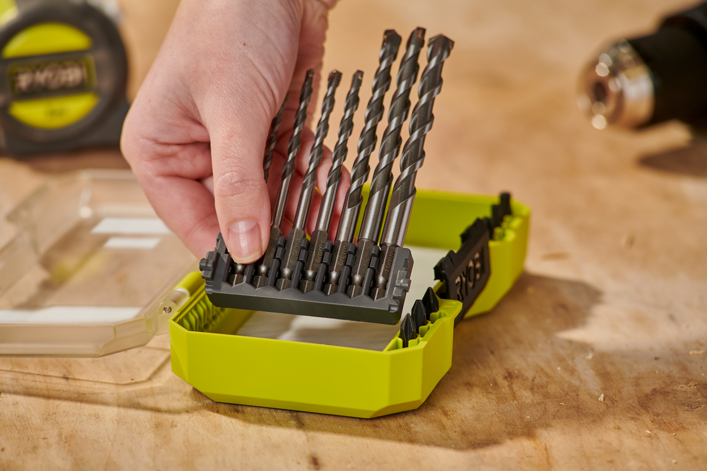 Iskuporanteräsarja Ryobi RARXM7 4-10mm 7-osainen