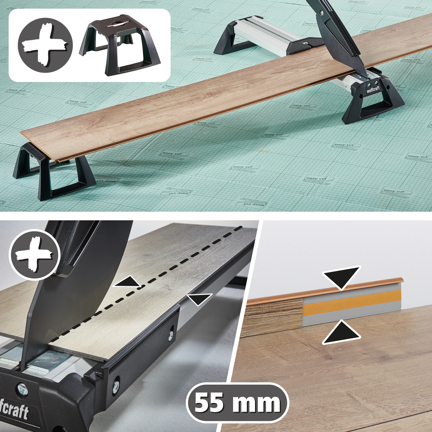 Vinyyli- ja laminaattileikkuri Wolfcraft VLC800