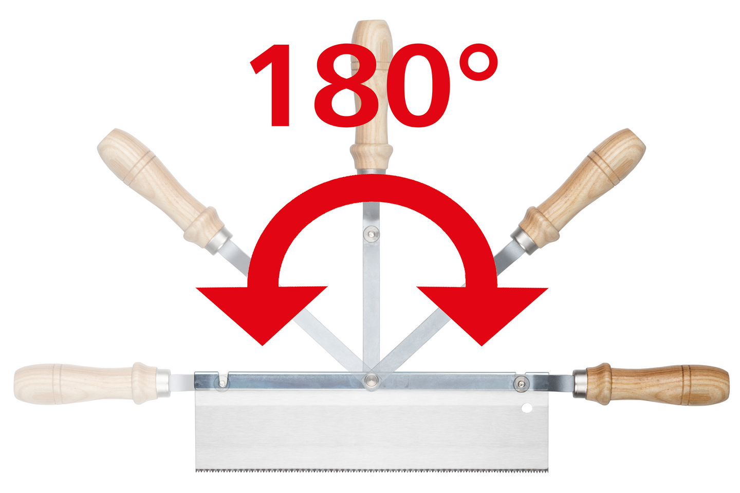 Kulmakäsisaha Wolfcraft 255mm taitetulla kahvalla