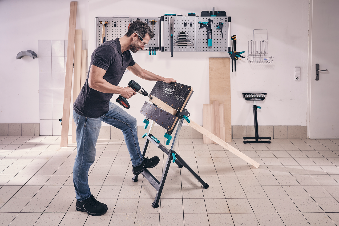 Työpöytä Wolfcraft Master 650 Ergo