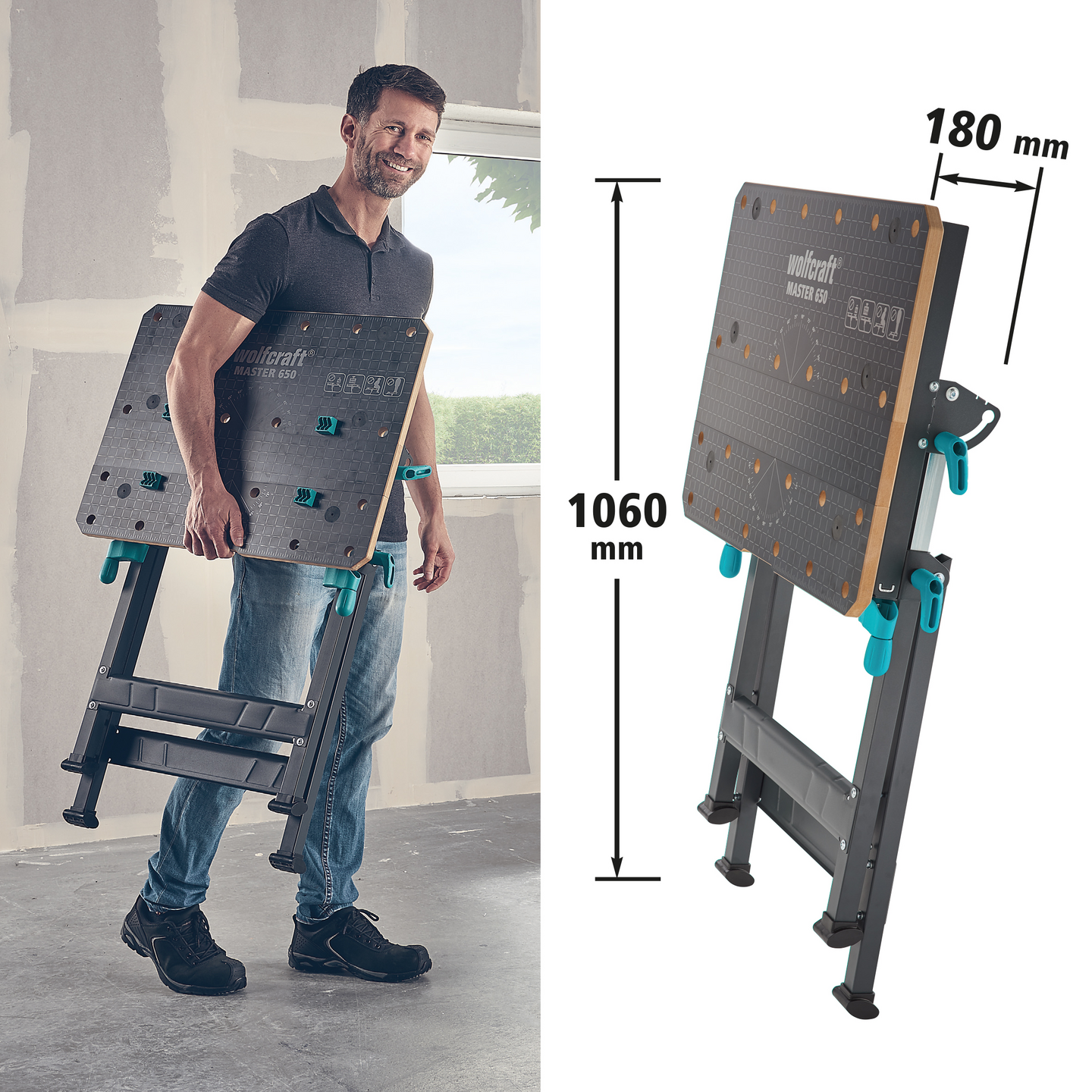 Työpöytä Wolfcraft Master 650 Ergo