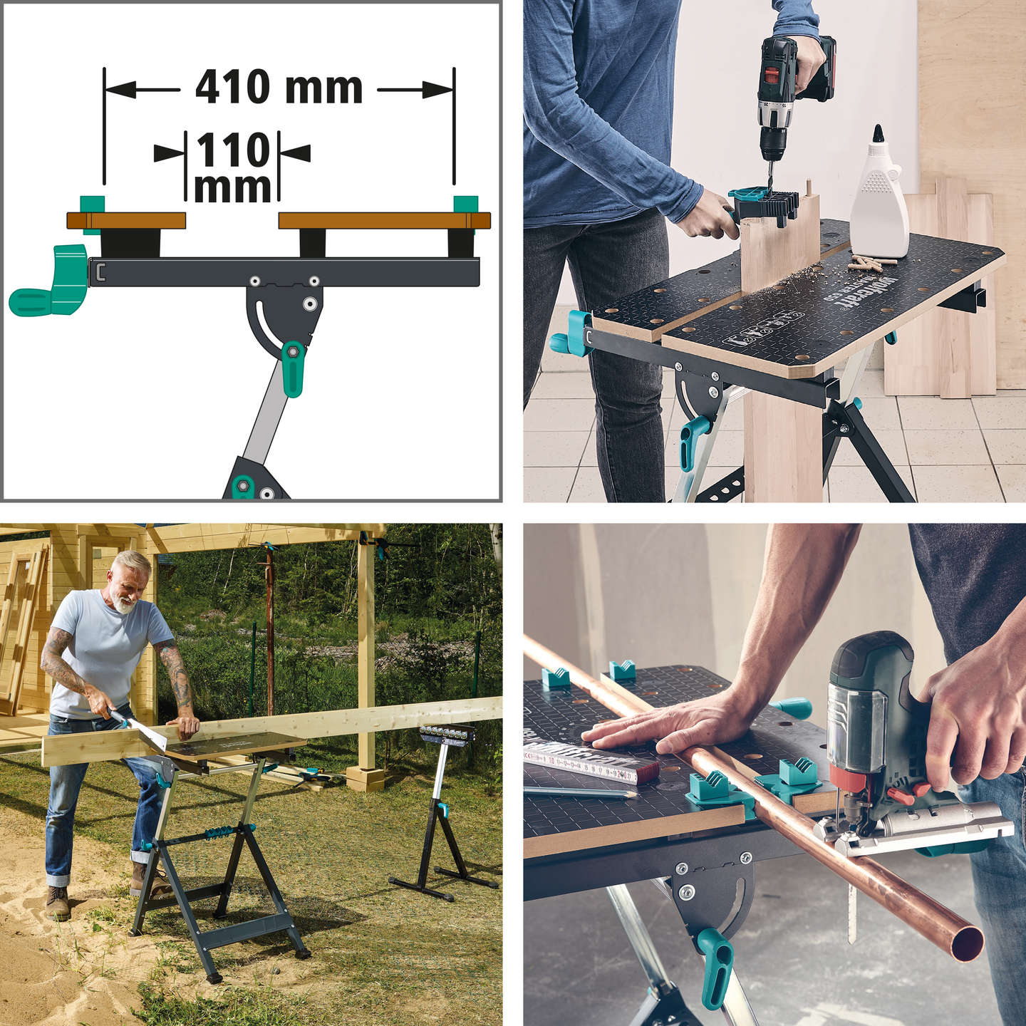 Työpöytä Wolfcraft Master 650 Ergo