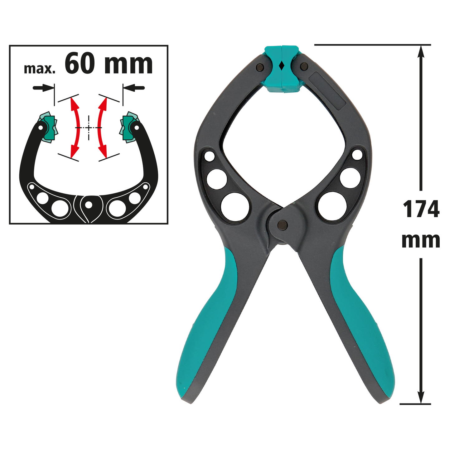 Jousipuristin Wolfcraft PRO 60mm