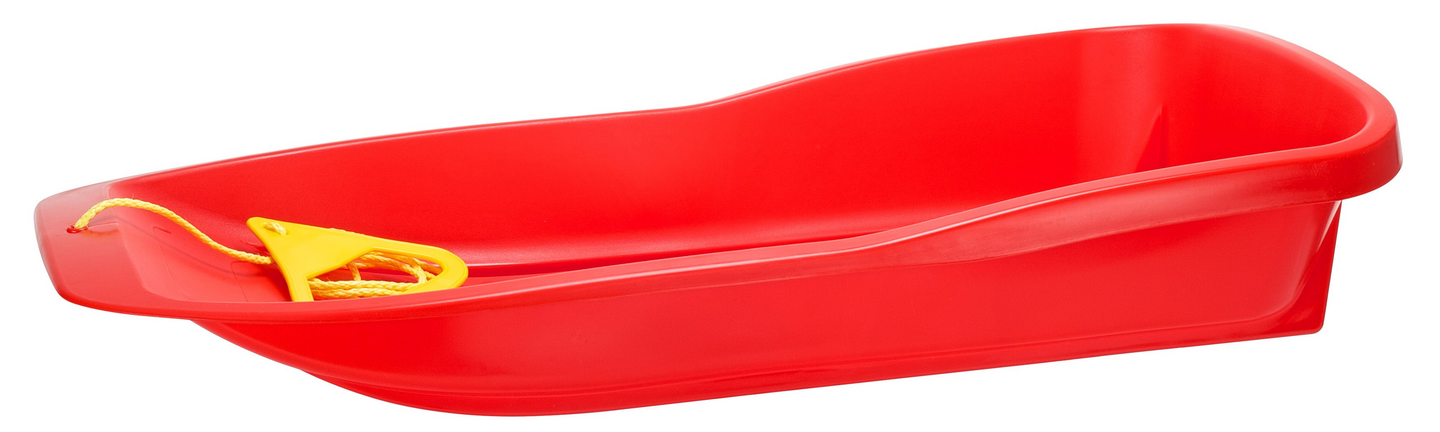 Ahkio Plastex metallijalaksilla punainen