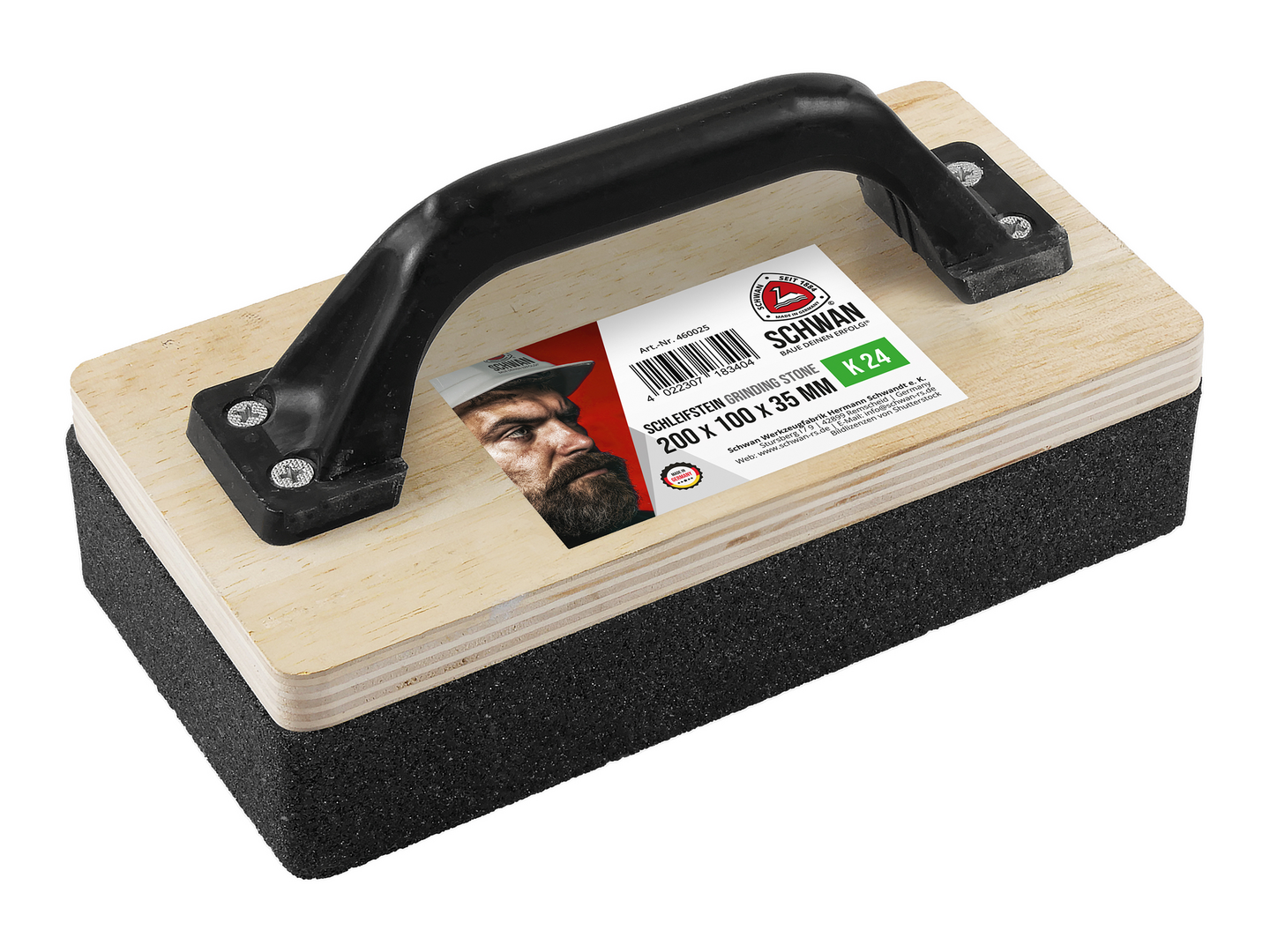 Käsihiomakivi Schwan karkeus 24
