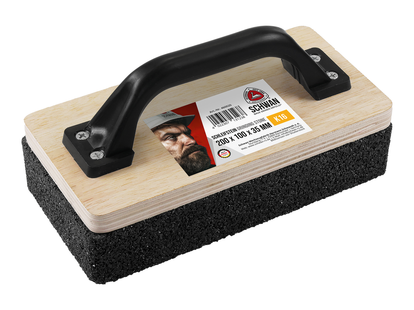 Käsihiomakivi Schwan karkeus 16