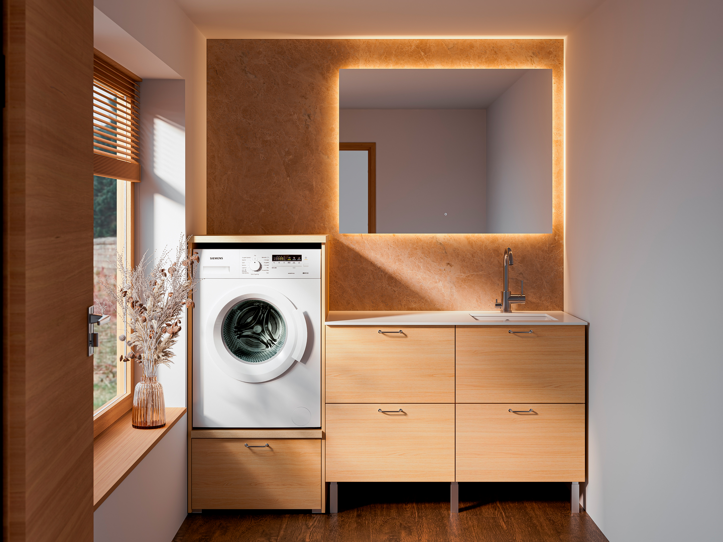 Pesukonekaappi Temal Ergo Single 64x60x128,5cm