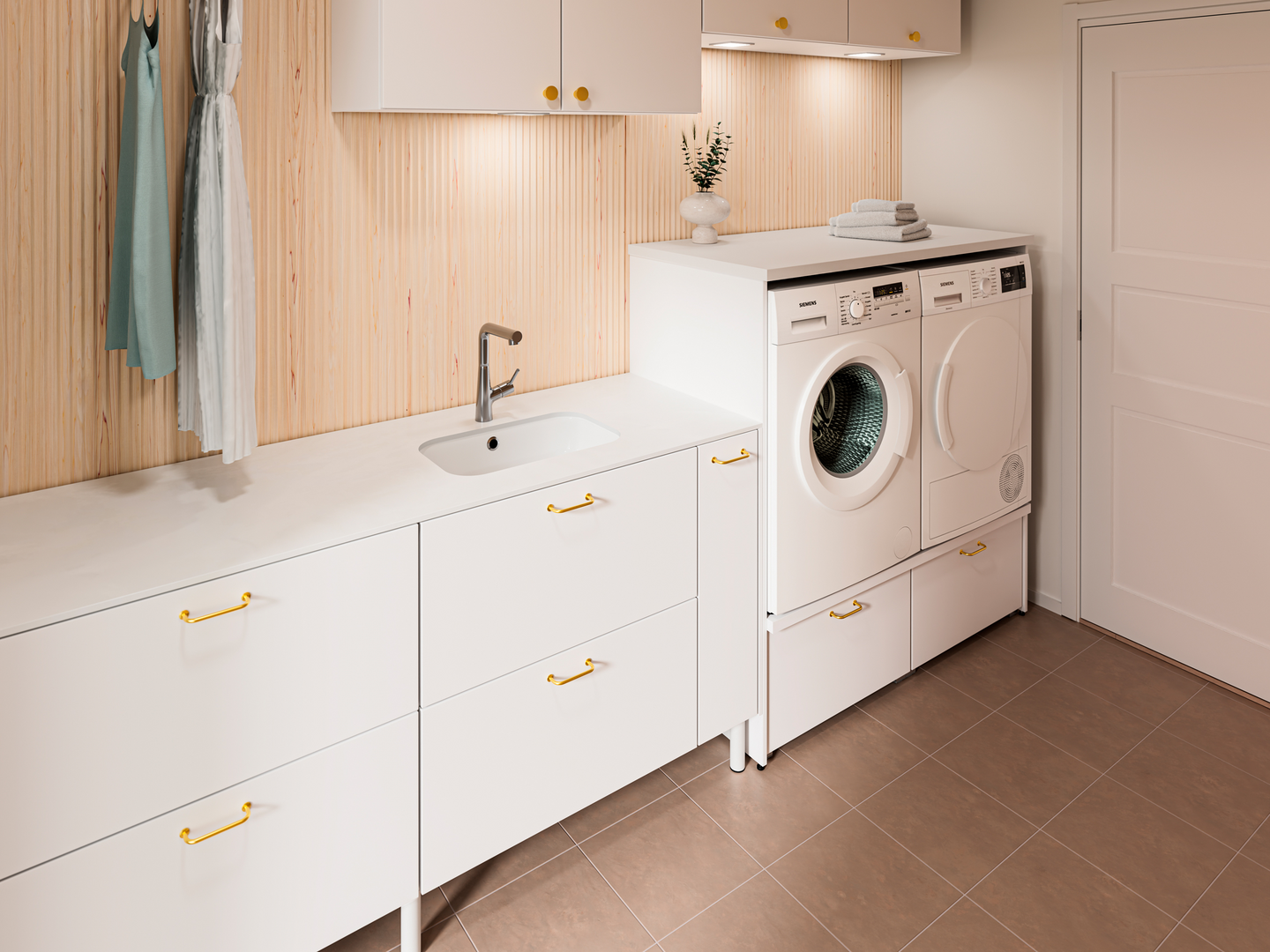 Pesukonekaappi Temal Ergo Double 124x60x128,5cm