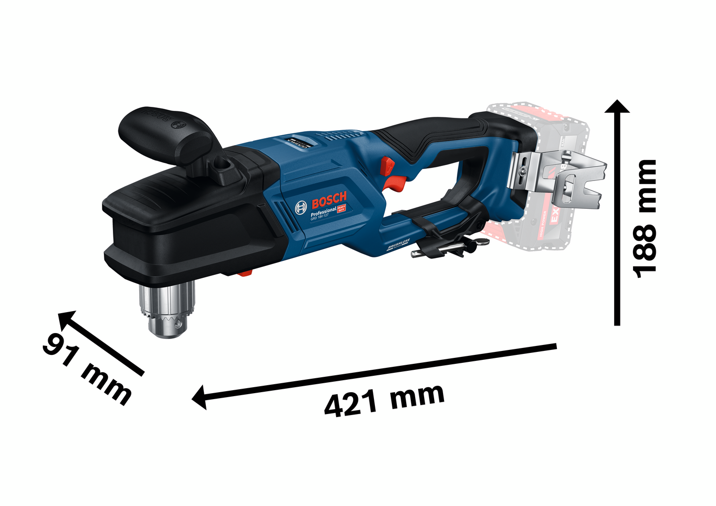Akkukulmaporakone Bosch GRD 18V-127 Solo