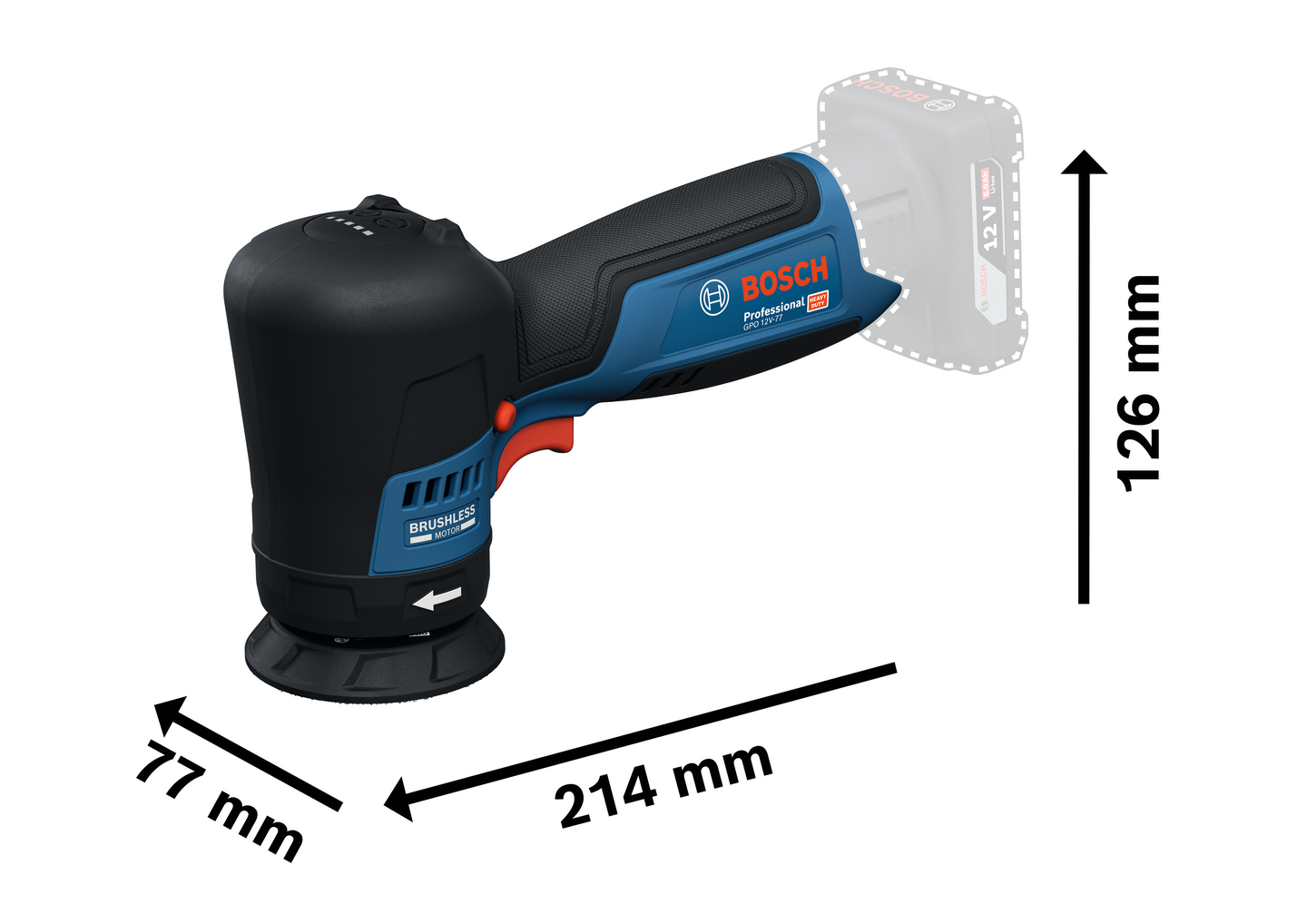 Akkukiillotuskone Bosch GPO 12V-77 Solo