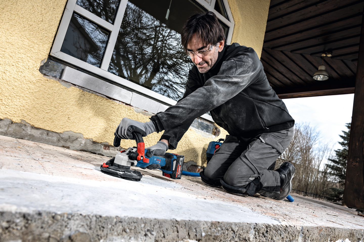 Akkubetonihiomakone Bosch GBR 18V-15 S Solo L-Boxx