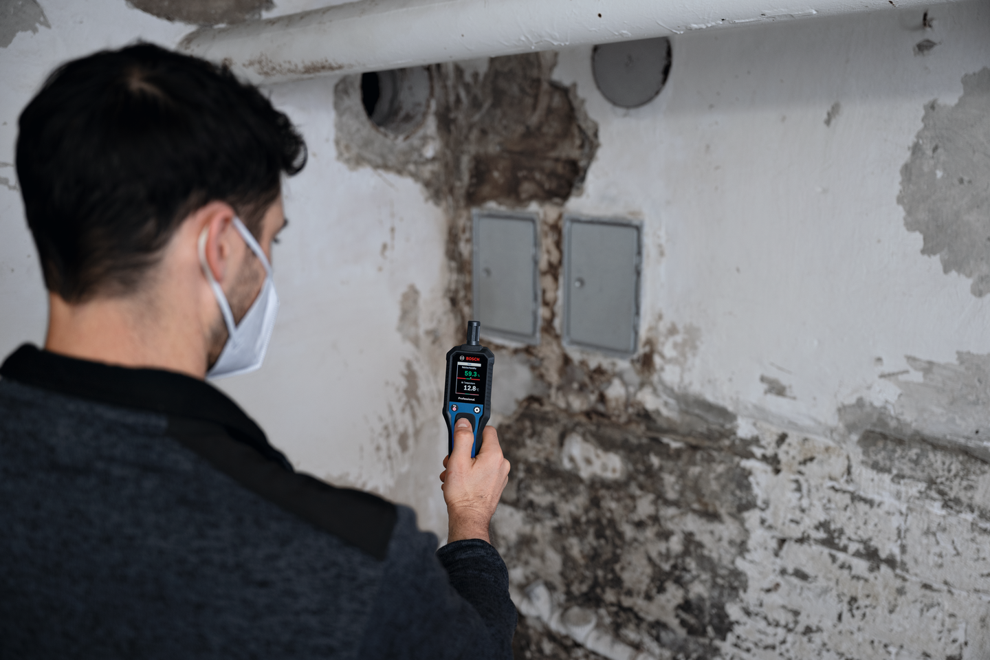 Lämpö- ja kosteusmittari Bosch GDH 1-17