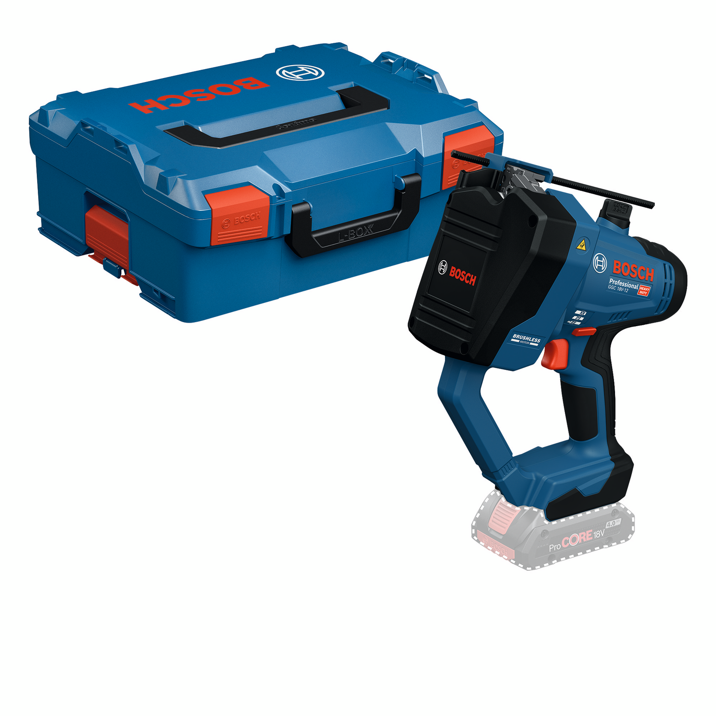 Akkukierretankoleikkuri Bosch GGC 18V-12 Solo L-Boxx