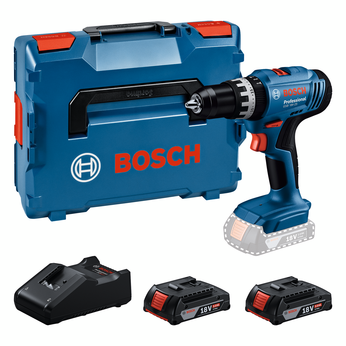 Akkuiskuporakone Bosch GSB 18V-25 2x2Ah L-Boxx