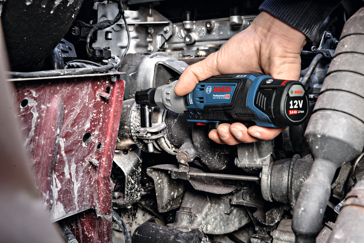 Akkuräikkäväännin Bosch GRC 12V-60 1/2 SN Solo