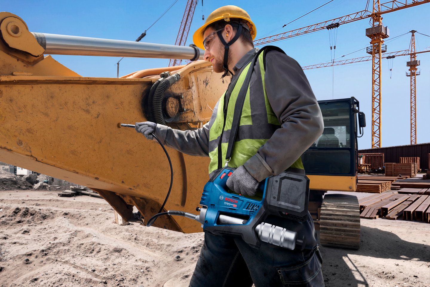 Akkurasvapuristin Bosch GFP 18V-10 Solo XL-Boxx