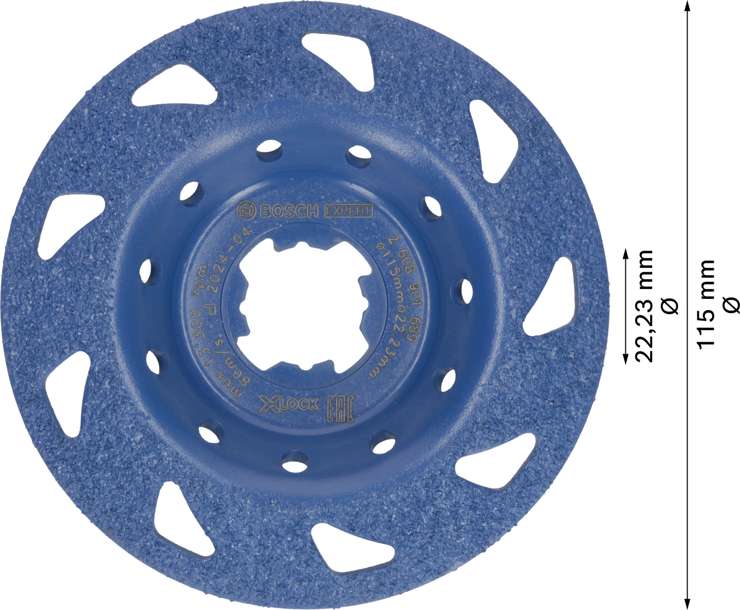 Kovametallihiomapää Bosch Expert Multi Material X-Lock 115mm vino hieno