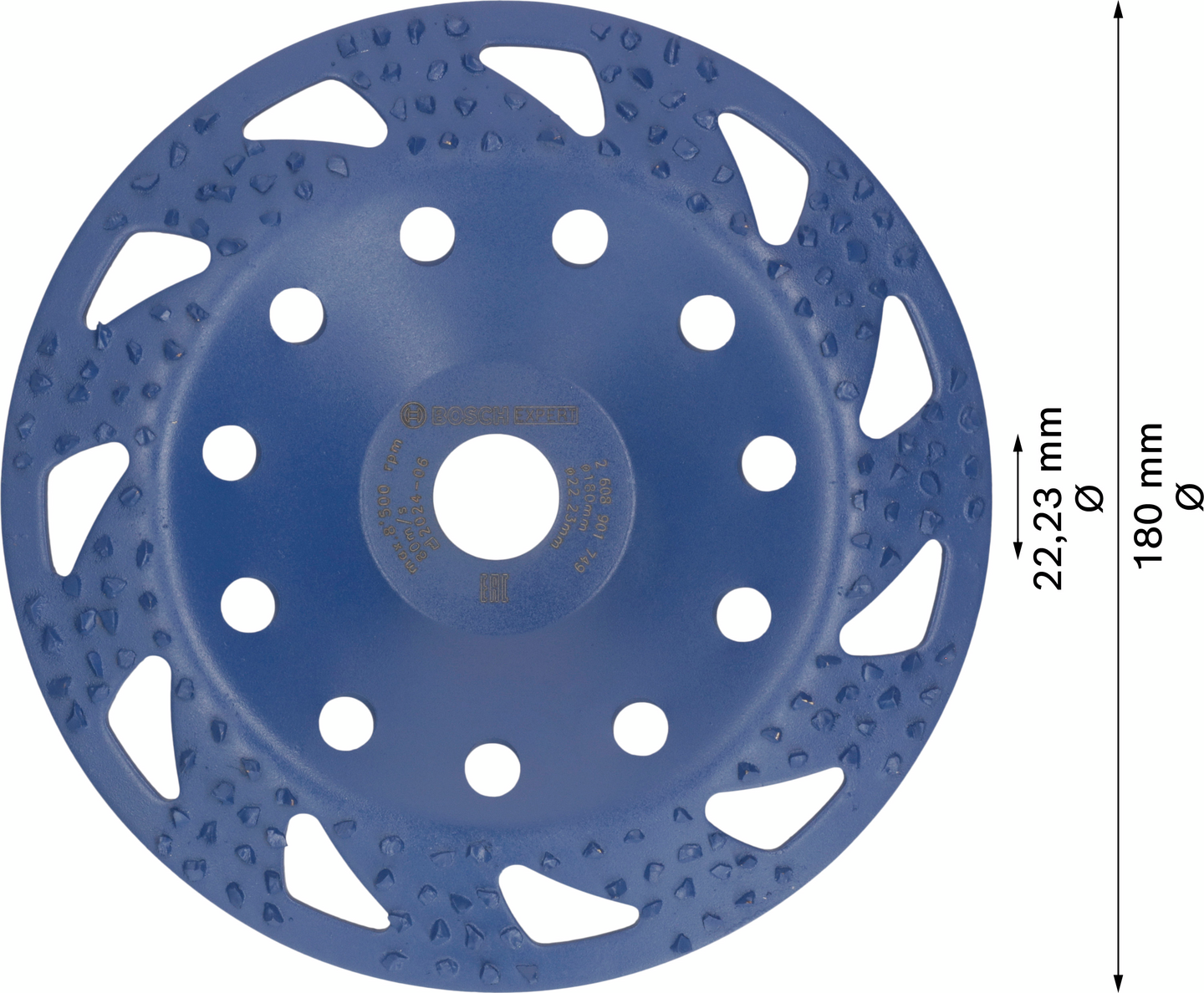Kovametallihiomapää Bosch Expert Multi Material 180mm vino karkea