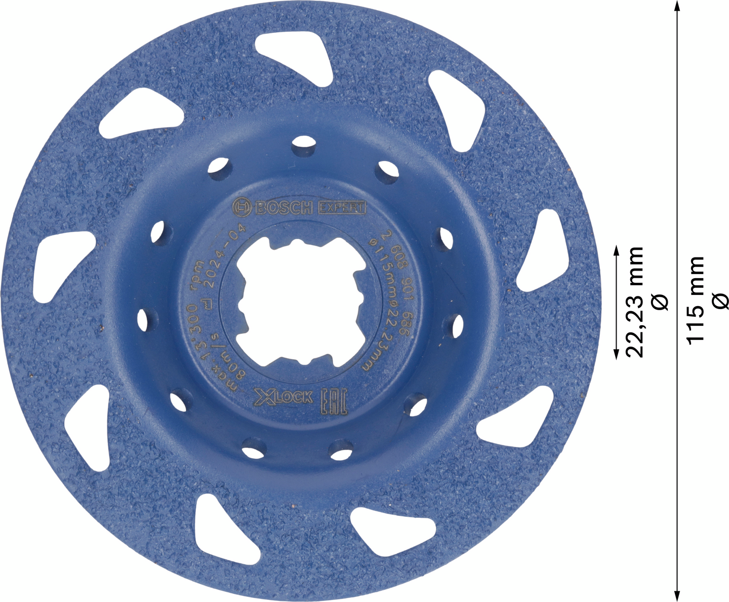 Kovametallihiomapää Bosch Expert Multi Material X-Lock 115mm suora hieno
