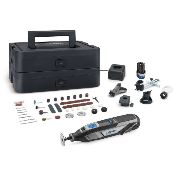 Akkumonitoimityökalu Dremel 8240-5/65 12V 2x2,0Ah Platinum+