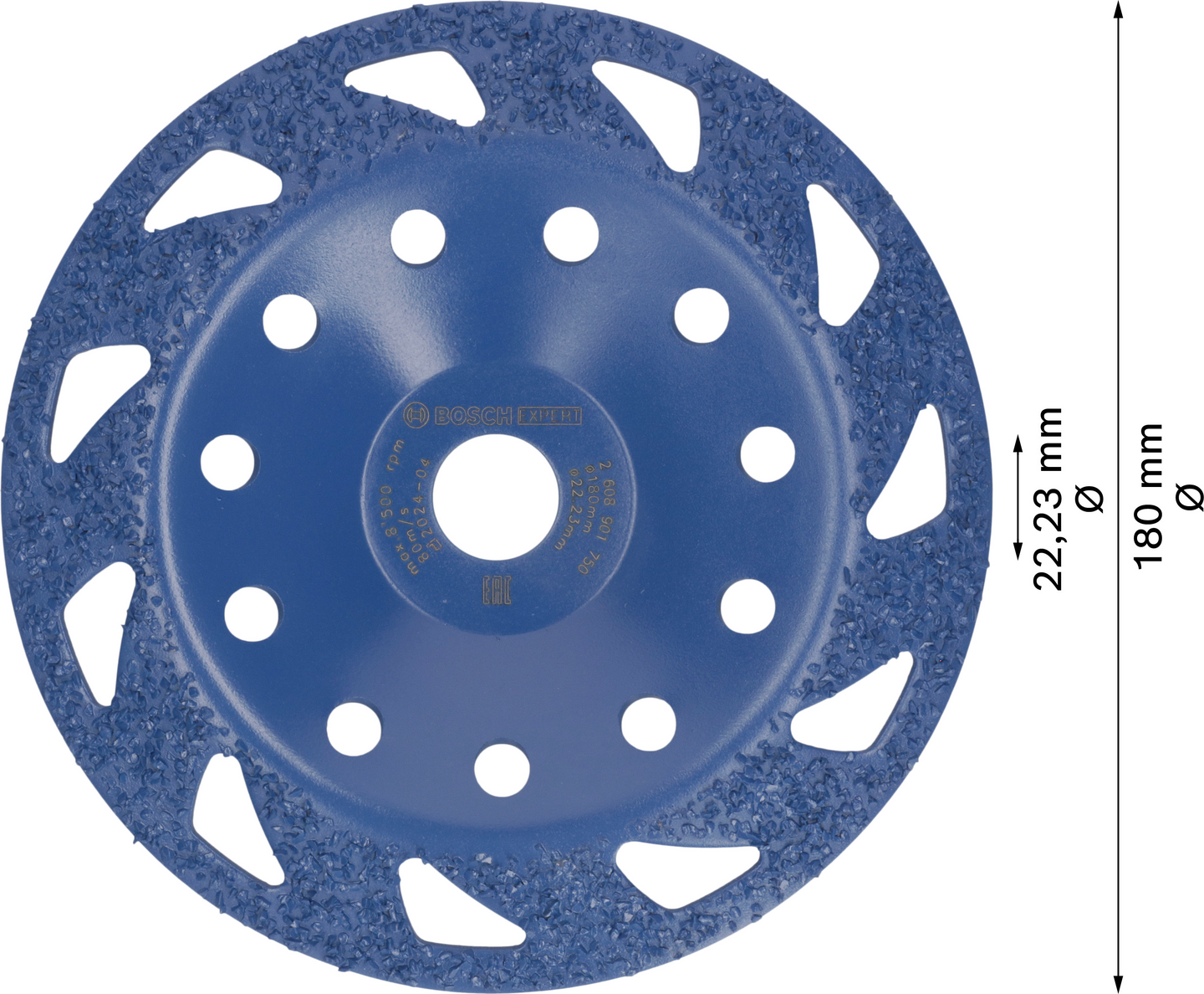 Kovametallihiomapää Bosch Expert Multi Material 180mm vino keskikarkea