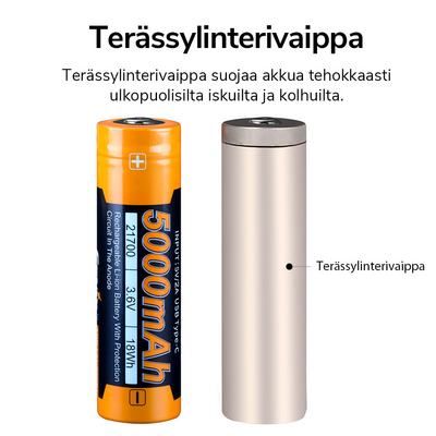 Akkuparisto Fenix 21700, 5000 mAh, ARB-L21-5000U
